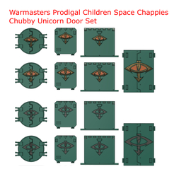 Warmasters Prodigal Children Space Chappies Chubby Unicorn Door Set Or 4a oF Se STL file Warmasters Prodigal Children Space Chappies Chubby Unicron Doors - Sons of Horus Deimos Rhino Doors・3D printing idea to download