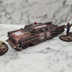 Finished-Product.jpg Бесплатный STL файл Fallout Wasteland Warfare Cop Car Light Add On・3D-печатная модель для загрузки