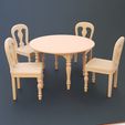 20230310_114748.jpg Dining Table and Chairs - Miniature Furniture 1/12 scale