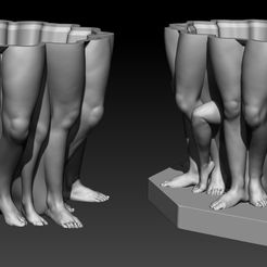 ZBrush-Document.jpg Télécharger fichier STL Les jambes des filles - PLANTER - version HD • Objet à imprimer en 3D, xinpha09dt2