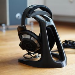 DSC01220.jpg STL file Organic Headphone Stand - Holder - Hanger・Template to download and 3D print