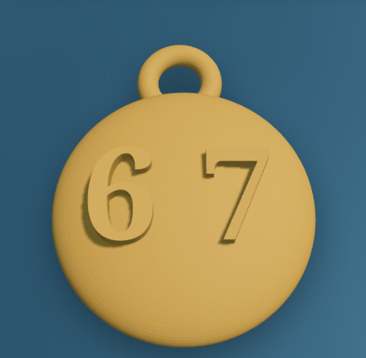 6 7 Ornament 3D model
