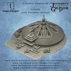 Caballus Onaravedi TOURNEYS THROUGH fiper \ inabesi Temple MmaginsDesigns g 9g with Playable Interior nl www.myminifactory.com/users/Imagin3Designs ~ www.facebook.com/imagin3designs | 7 www.instagram.com/imagin3designs/ a a www.patreon.com/imagin3designs ce sw ill > wn 3D file Caballus Onaravedi: Horselord Temple with Playable Interior・3D printer design to download, Imagin3Designs