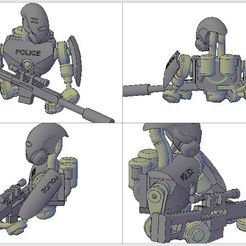 Policebot.png Download free STL file Police Robot V1 • Design to 3D print, mentalist