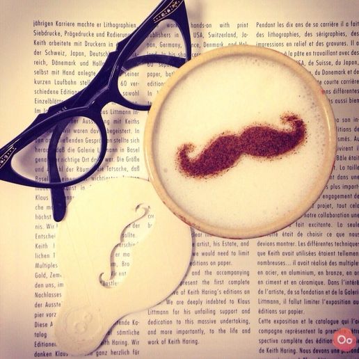 Santa's Mustache - Coffee Decoration Template - 3D model önizlemesi