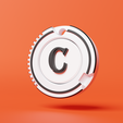 C-keychain-image-2.png STL file MAGNETIC C WORD KEYCHAIN・3D printer model to download