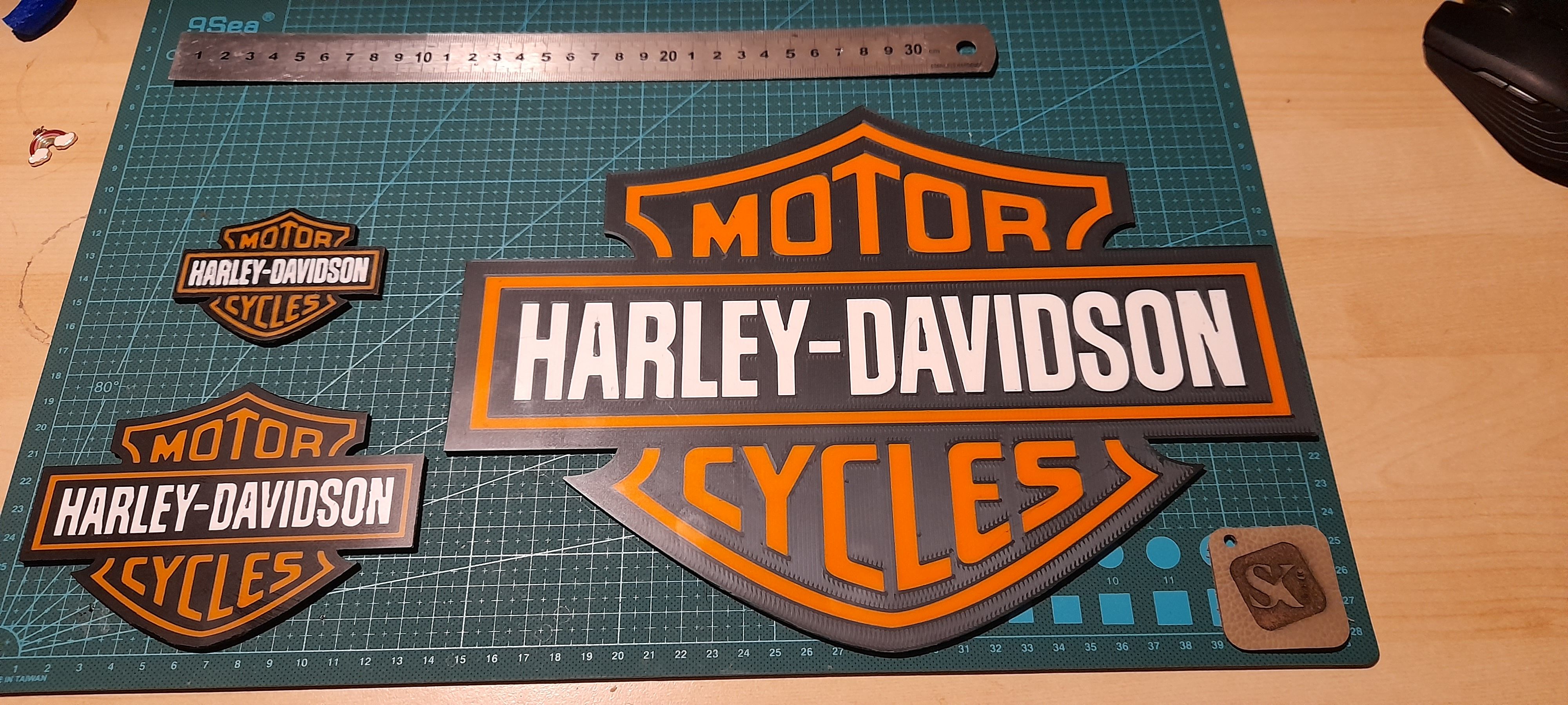 20220118_202504.jpg Datei STL Harley Davidson Logo Multicolor herunterladen • Modell für den 3D-Druck, bochtele