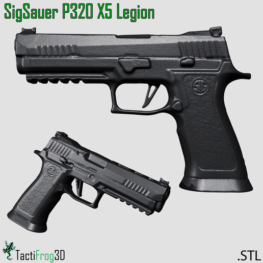Sig Sauer P320 X Five Legion – Full Size Non-Functional 3D Scan Pistol Replica (STL File) | Sig P320 X5