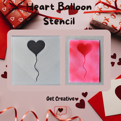Heart-Balloon-Stencil.png Fichier STL Pochoir pour ballons en forme de cœur・Modèle pour impression 3D à télécharger