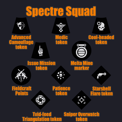 🎲 Spectre Squad Tokens - Kill Team 2024・Archivo STL Gratis para ...