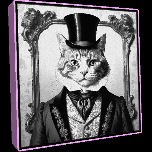 Naamloos.png Leuchtkasten Katze victorian style lithophane