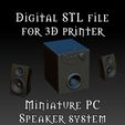 PC-kit_speakers.jpg Miniature computer speakers and subwoofer for dollhouse furniture