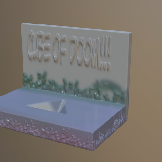 Cube of doom display 3D model