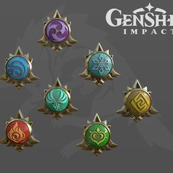 12.jpg Fichier OBJ gratuit VISION GENSHIN IMPACT COSPLAY・Design imprimable en 3D à télécharger