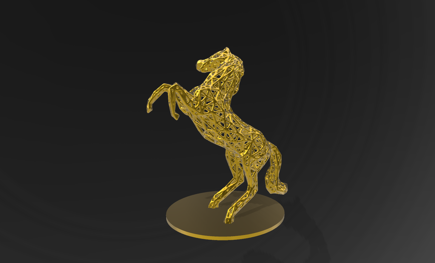 pres523.png Télécharger fichier STL gratuit Horse Voronoï • Design à imprimer en 3D, motek