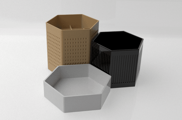 Rendu2 desk organizer.png Descargar archivo STL gratis Organizador de escritorio de diseño • Diseño imprimible en 3D, Syboulette