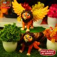 f.jpg CUTE FLEXI LION AND WINGED LION ARTICULATED