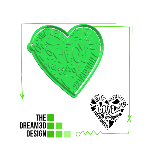 LOVE WORDS COOKIE CUTTER/ COOKIE CUTTER 3D model