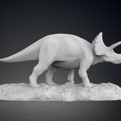 01.jpg Fichier STL Statue de tricératops・Design à télécharger et à imprimer en 3D