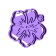 flor hawai.stl Cortador de bolachas de flores havaianas