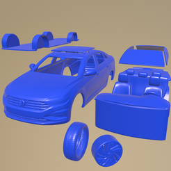 e13_005.png STL file Volkswagen Jetta Premium 2018 PRINTABLE CAR IN SEPARATE PARTS・3D printing template to download