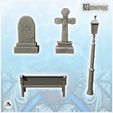 4.jpg Set of tombstones and outdoor accessories for cemetery (1) - terrain WW2 scenery modern miniatures diaroma