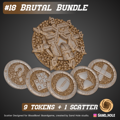 Brutal-Collection.png 3D file BRUTAL Bundle - Scatter + Tokens - SH18B・3D printer design to download