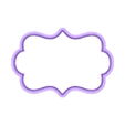 classic frame plaque 3.75in.stl 4 sizes - Classic Curvy Frame Plaque Shape Cookie Cutter - SHARP cutting edges - So Versatile!