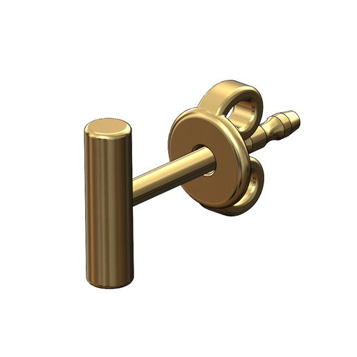 Small pin stud earring 3D print model 3D model