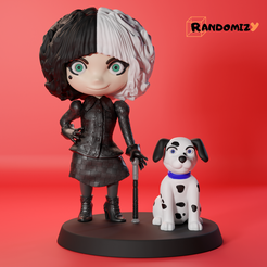 12.png 3D file Chibi Cruella FanArt・3D print object to download