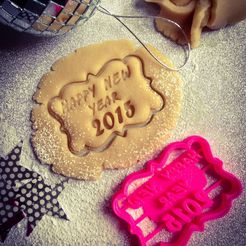 model_22.jpg Happy New Year Cookie Cutter