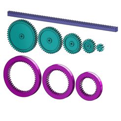 M1-GEAR-SET-000.JPG 3MF-Datei Mini Spur Gears Metric Set 3D print model・3D-druckbare Vorlage zum herunterladen, RachidSW