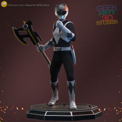 blackRender01.jpg Fichier 3D Ranger noir - Mighty Morphin Power Rangers・Objet imprimable en 3D à télécharger