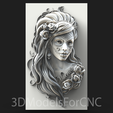 2.png 3D Model STL File for CNC Router Laser & 3D Printer Mexico Muertos Woman Pack