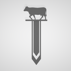 Captura1.png Бесплатный STL файл ЗАКЛАДКА / ЗАКЛАДКА / MARQUE-PAGE / VACA / COW / COW・Идея 3D-печати для скачивания