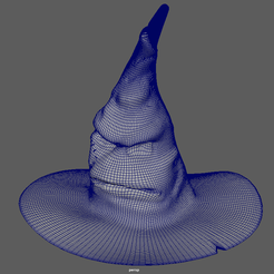 Sorting_Hat_Wireframe_01.png STL-Datei Klassifizierungshut // Harry Potter・Modell zum Herunterladen und 3D-Drucken
