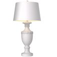 3ddd4.jpg Rustic Classic Urn-Shaped Table Lamp with Fabric Shade 3D model