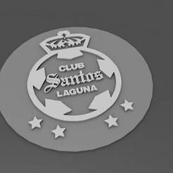santos_liga_mx.jpg Free STL file Liga MX - Santos -easy print・3D printable design to download
