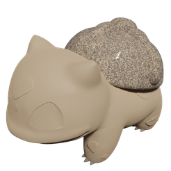 pan-d-muerto-bulbasaur1.png Free OBJ file Bulbasaur pan de muerto mexican pokemon・3D printable design to download
