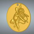 eros-02-11.jpg Fichier STL exclusive neck pendentif earring decor gift EROS ( CUPID ) eros-02-v2 real 3D Relief For CNC building room decor wall-mount decoration・Plan imprimable en 3D à télécharger