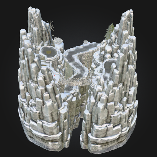 Bridge of the Frozen Abyss RPG/Tabletop Battlemap/Base