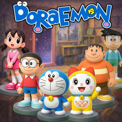 DORAEMON PACK (6 FIGURES) - 3D figure Infinity/Disney style