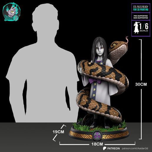 f7.jpg Young Orochimaru NARUTO - STL ready for 3D Printing