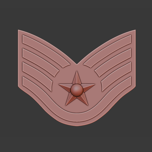 Staff Sergeant USAF 3d relief .stl file