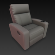 01.png 带杯架的现代躺椅 - 3D 模型