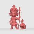 8.png Lord Kartikeya (Murugan) Chibi Style | 3D Printable STL File | Hindu God of War with Peacock | FDM & Resin Ready (Unsupported)