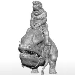 blurrg-w-kuiil1.jpg STL-Datei Kuiil riding a blurrg kostenlos・3D-druckbares Modell zum herunterladen