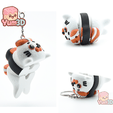 Yum3D-Sushi Seal for Food Lovers Articulated Keychain_02.png Yum3D Sushi Seal для любителей еды Шарнирный брелок - симпатичный брелок для рюкзака