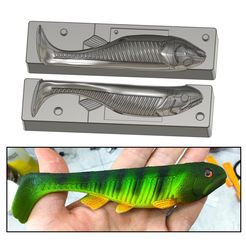 6-Inch-Swimmer-2022-C-000.jpg STL file 6" Swimbait Soft Plasitic Fishing Lure Mold・3D printable model to download, sthone