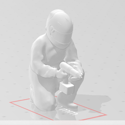 Mecanico f1 taladro 1.png STL file Mecanico f1 para rueda Carreras / F1 Mechanic for Racing Wheel・Model to download and 3D print
